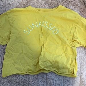 Yellow Cropped Sunkissed t-shirt